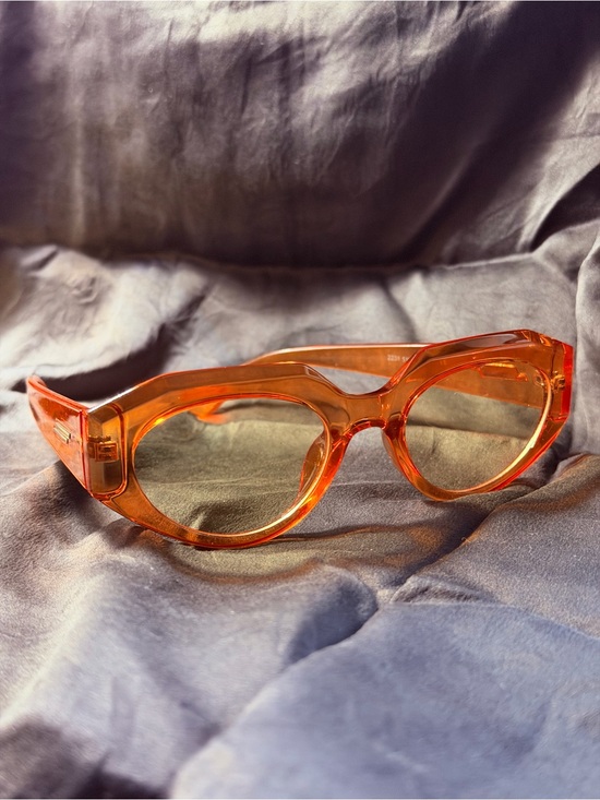 Accessories - Transparent Orange oval Cat-Eye Sunglasses